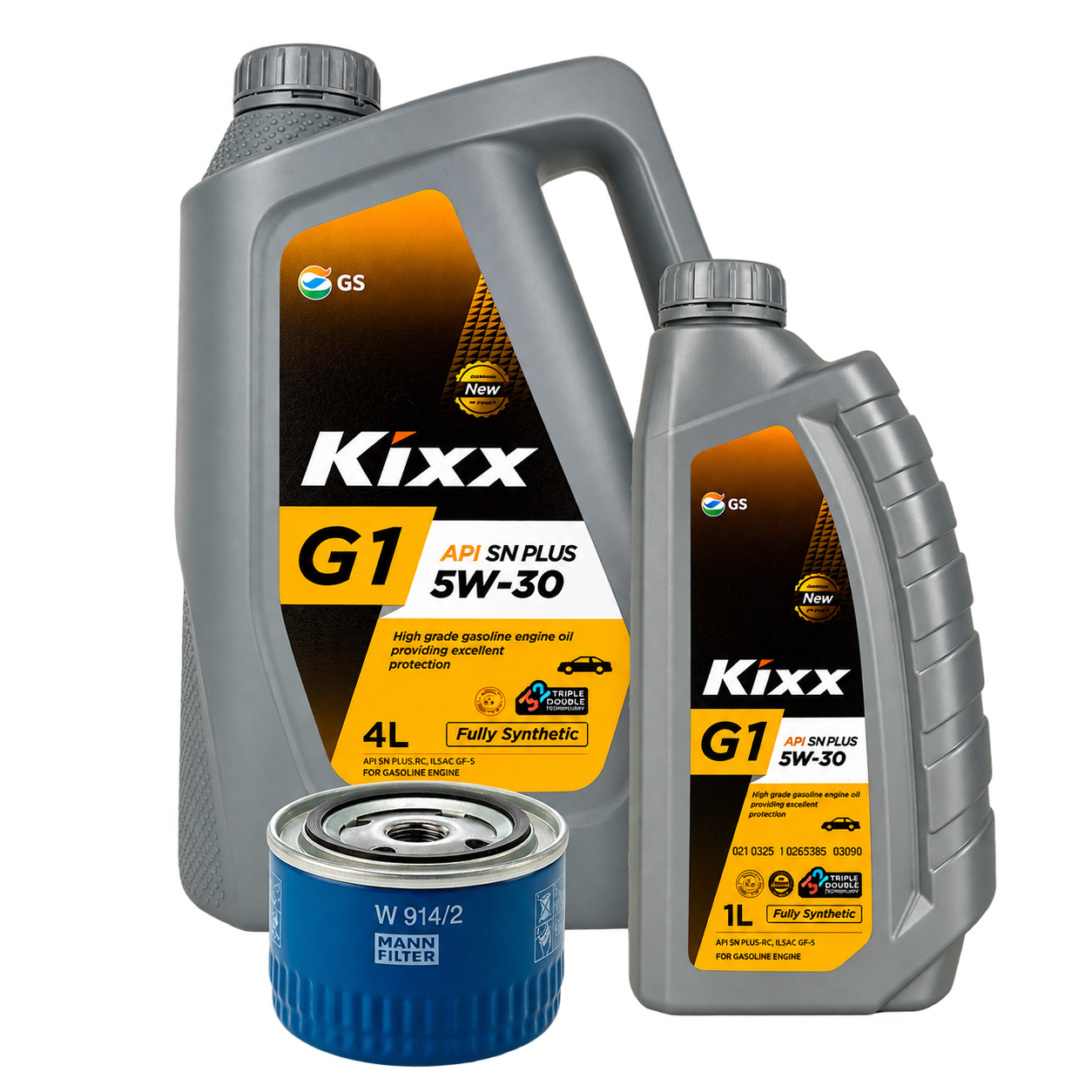 Kixx G1 5W-30: 4 литра и 1 литр, масляный фильтр MANN